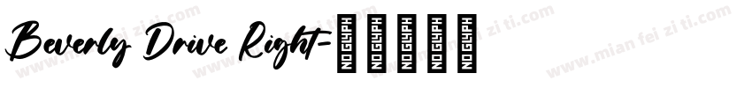 Beverly Drive Right字体转换